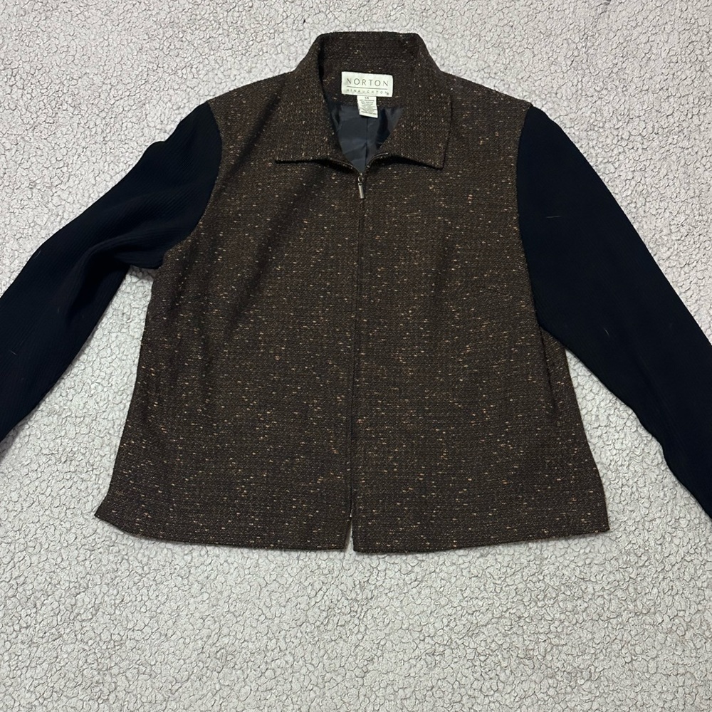 Norton McNaughton Brown and Black Blazer